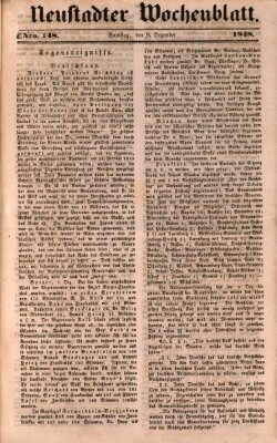Neustadter Wochenblatt Samstag 9. Dezember 1848
