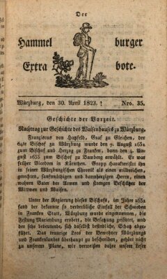 Der Hammelburger Extrabote Mittwoch 30. April 1823