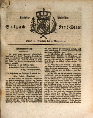 Königlich baierisches Salzach-Kreis-Blatt Mittwoch 6. März 1811
