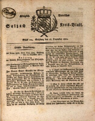 Königlich baierisches Salzach-Kreis-Blatt Samstag 28. Dezember 1811