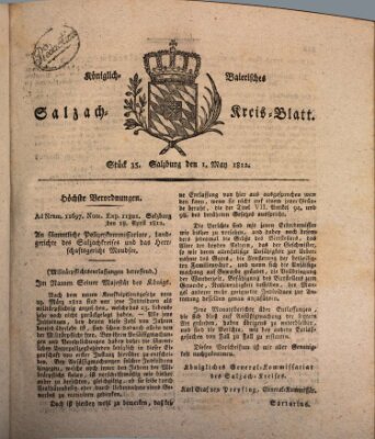 Königlich baierisches Salzach-Kreis-Blatt Freitag 1. Mai 1812