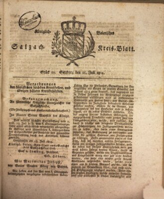 Königlich baierisches Salzach-Kreis-Blatt Montag 25. Juli 1814