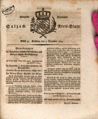 Königlich baierisches Salzach-Kreis-Blatt Montag 5. Dezember 1814