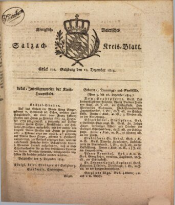 Königlich baierisches Salzach-Kreis-Blatt Montag 19. Dezember 1814
