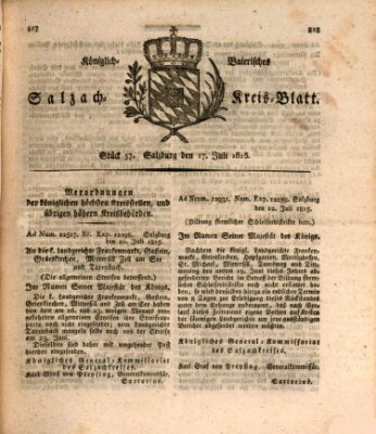 Königlich baierisches Salzach-Kreis-Blatt Montag 17. Juli 1815