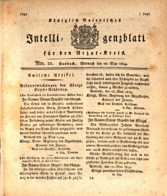 Königlich Bayerisches Intelligenzblatt für den Rezat-Kreis (Ansbacher Intelligenz-Zeitung) Mittwoch 26. Mai 1824