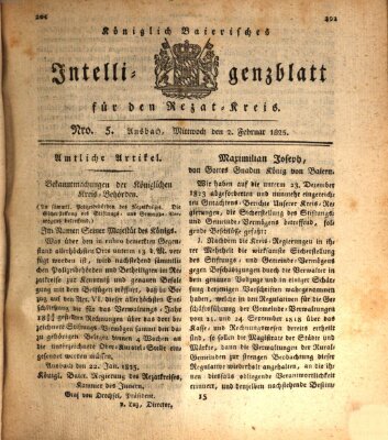 Königlich Bayerisches Intelligenzblatt für den Rezat-Kreis (Ansbacher Intelligenz-Zeitung) Mittwoch 2. Februar 1825