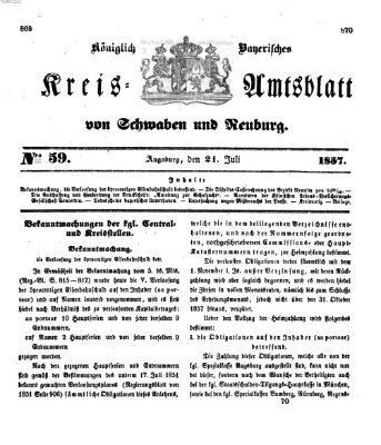 Königlich Bayerisches Kreis-Amtsblatt von Schwaben und Neuburg Dienstag 21. Juli 1857