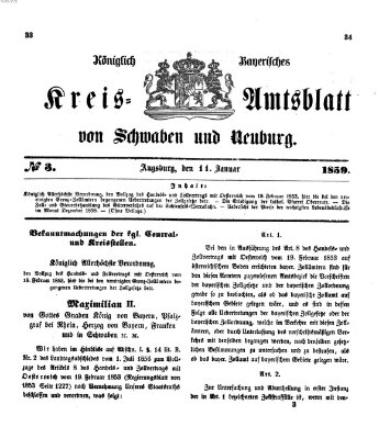Königlich Bayerisches Kreis-Amtsblatt von Schwaben und Neuburg Dienstag 11. Januar 1859