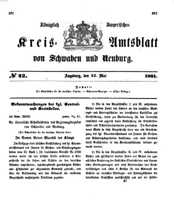 Königlich Bayerisches Kreis-Amtsblatt von Schwaben und Neuburg Mittwoch 22. Mai 1861