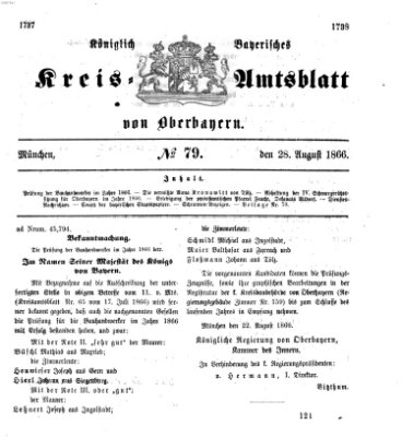 Königlich-bayerisches Kreis-Amtsblatt von Oberbayern (Münchner Intelligenzblatt) Dienstag 28. August 1866