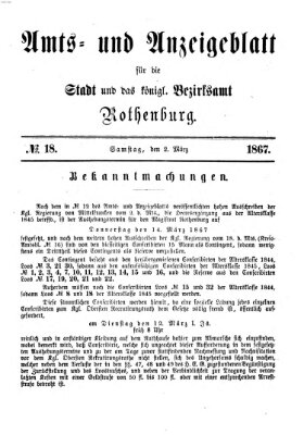 Amts- und Anzeigenblatt für die Stadt und das Königl. Bezirksamt Rothenburg
