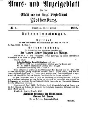 Amts- und Anzeigenblatt für die Stadt und das Königl. Bezirksamt Rothenburg