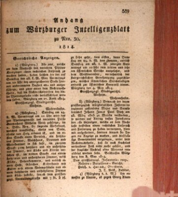 Würzburger Intelligenzblatt Dienstag 10. Mai 1814