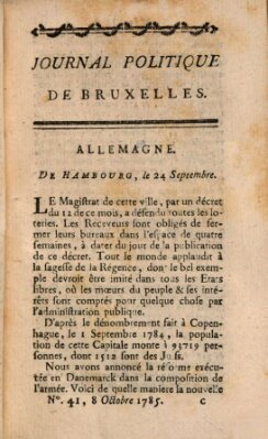 Mercure de France Samstag 8. Oktober 1785