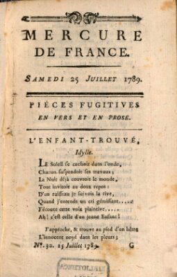 Mercure de France Samstag 25. Juli 1789
