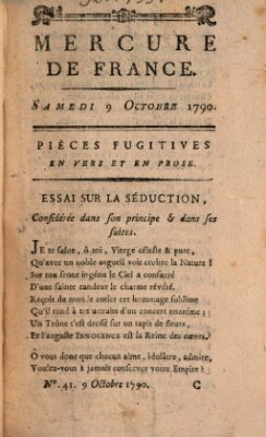 Mercure de France Samstag 9. Oktober 1790