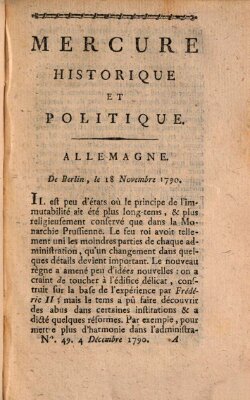 Mercure de France Samstag 4. Dezember 1790