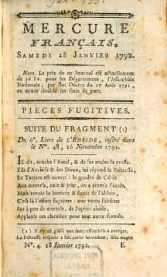 Mercure de France Samstag 28. Januar 1792
