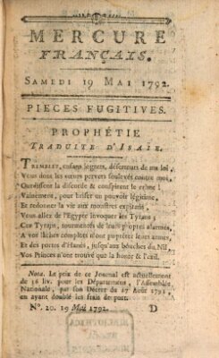 Mercure de France Samstag 19. Mai 1792