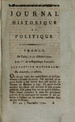 Mercure de France Samstag 3. November 1792