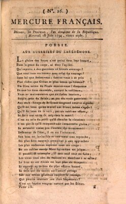 Mercure de France Mittwoch 18. Juni 1794