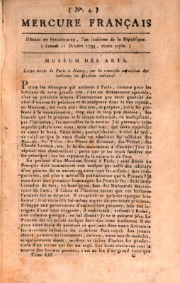 Mercure de France Samstag 11. Oktober 1794