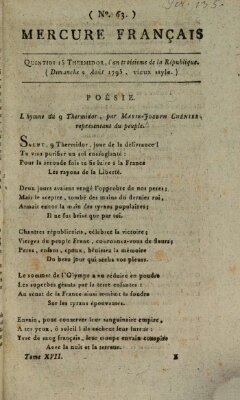 Mercure de France Sonntag 2. August 1795