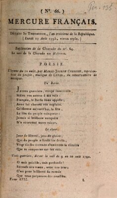 Mercure de France Montag 17. August 1795