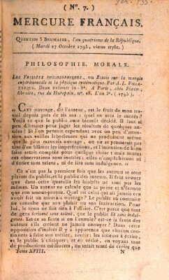 Mercure de France Dienstag 27. Oktober 1795