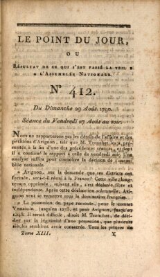 Le point du jour ou Résultat de ce qui s'est passé la veille à l'Assemblée Nationale Sonntag 29. August 1790
