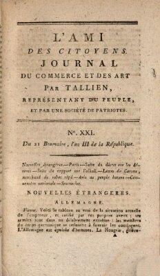L' ami des citoyens Dienstag 11. November 1794