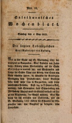 Solothurnisches Wochenblatt Samstag 4. Mai 1822