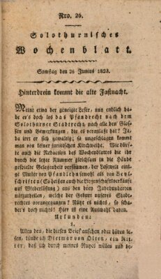Solothurnisches Wochenblatt Samstag 28. Juni 1823