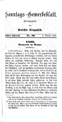 Nürnberger Sonntags-Gewerbeblatt Sonntag 6. Oktober 1861