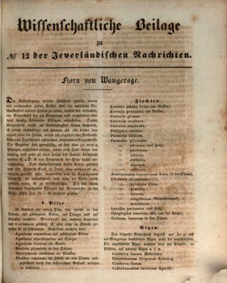 Jeverländische Nachrichten Sonntag 15. September 1844