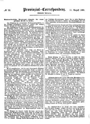 Provinzial-Correspondenz Mittwoch 11. August 1869