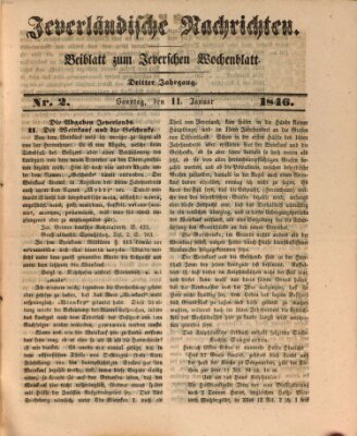 Jeverländische Nachrichten Sonntag 11. Januar 1846