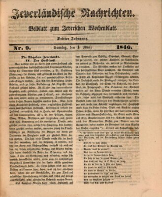 Jeverländische Nachrichten Sonntag 1. März 1846