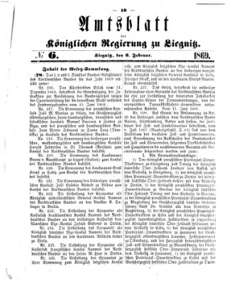Amts-Blatt der Preußischen Regierung zu Liegnitz Samstag 6. Februar 1869