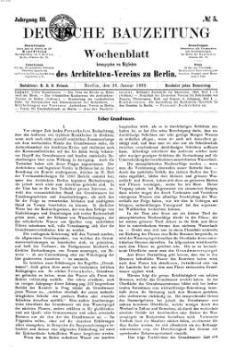 Deutsche Bauzeitung 〈Berlin〉 Donnerstag 28. Januar 1869