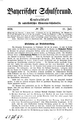 Bayerischer Schulfreund Donnerstag 21. Juli 1870