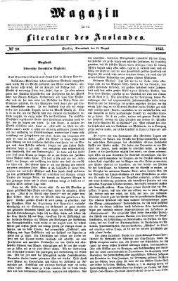 Magazin für die Literatur des Auslandes Samstag 11. August 1855