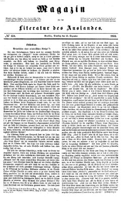 Magazin für die Literatur des Auslandes Dienstag 25. Dezember 1855