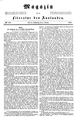 Magazin für die Literatur des Auslandes Donnerstag 15. Oktober 1857