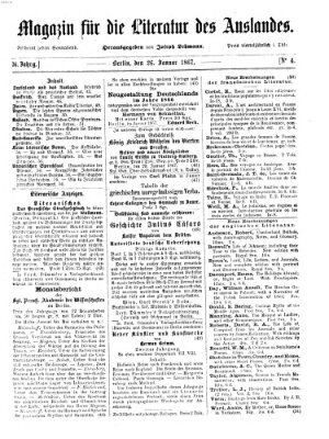 Magazin für die Literatur des Auslandes Samstag 26. Januar 1867