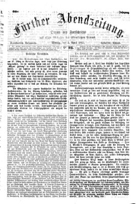 Fürther Abendzeitung Montag 3. April 1865