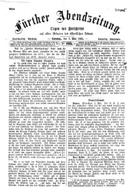 Fürther Abendzeitung Sonntag 7. Mai 1865