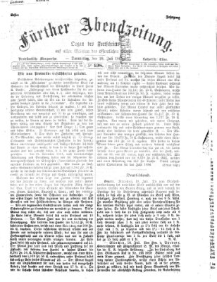 Fürther Abendzeitung Donnerstag 20. Juli 1865