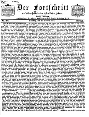 Der Fortschritt auf allen Gebieten des öffentlichen Lebens Mittwoch 28. Oktober 1868
